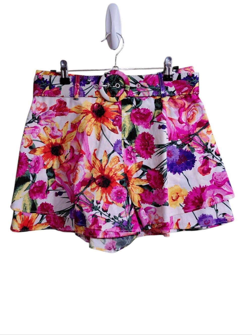 Buddy Love Floral Ruffle Shorts - Pink Multi